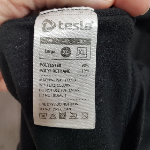 Tesla Mens Black On Black Compression Shirts XL - Picture 12 of 15